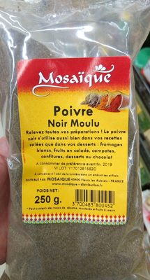 Poivre noir mouli