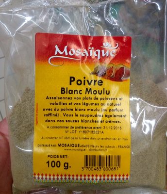 Poivre blanc moulu front packaging
