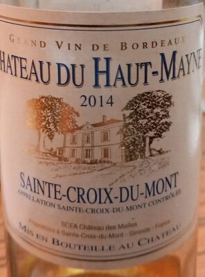 Vin blanc doux Sainte Croix du mont