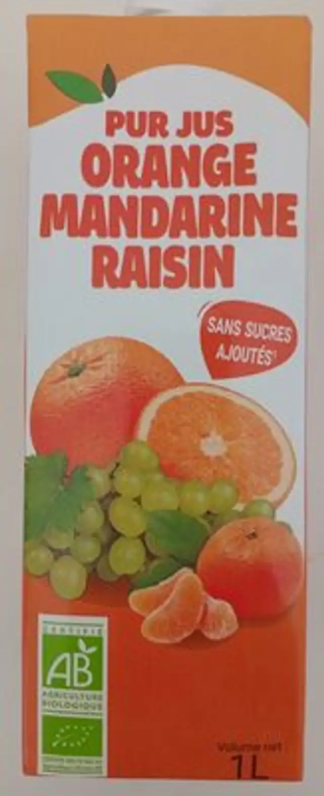Pur jus Orange mandarine raison front packaging