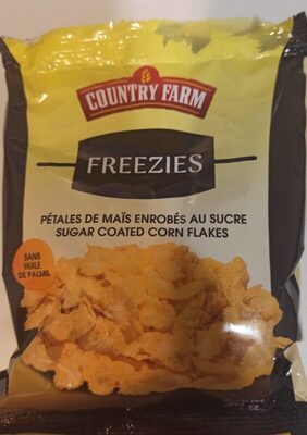 Pétales de mais enrobés au sucre front packaging