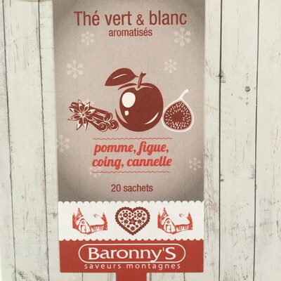 Thé vert & blanc aromatisé : pomme figue coing cannelle