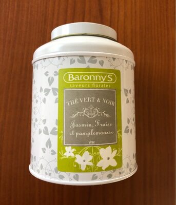 Thé vert et noir Jasmin, Fraise et pamplemousse