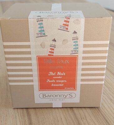 Mille Feux - Thé Noir Aromatisé Fruits Rouges, Brownie