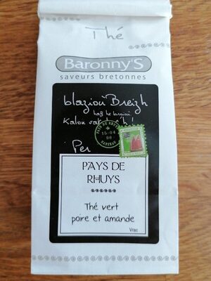 Baronny's Pays de Rhuys thé vert poire amande