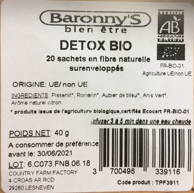 Infusion detix bio