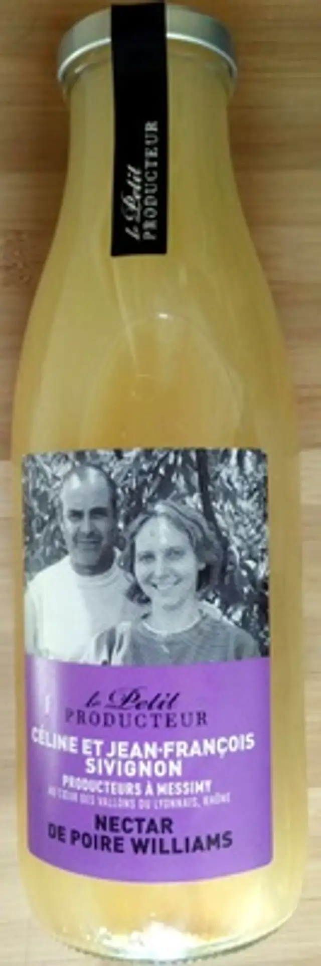 Nectar de poires williams front packaging