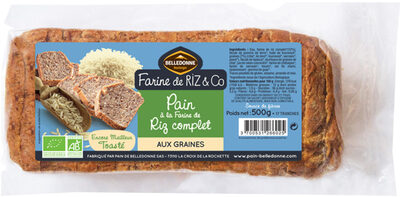 Pain à la farine de riz complet aux graines longue conservation