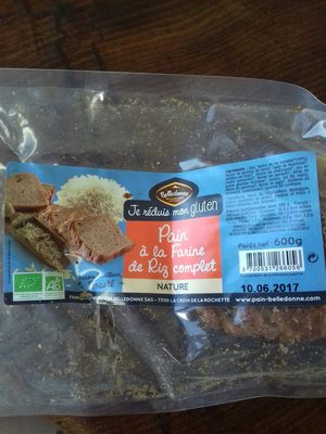 Pain à la farine de riz complet nature