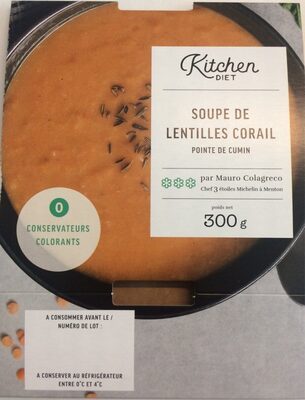 Soupe de lentilles corail , pointe de cumin