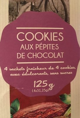 Cookies aux pepites de chocolat front packaging