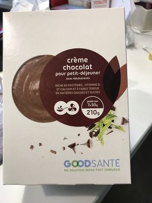 Crème chocolat pour petit déjeuner front packaging