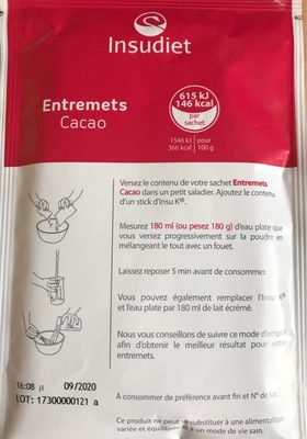 Entremet Cacao front packaging