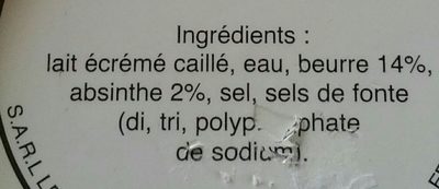 Cancoillotte lehmann absinthe ingredients label