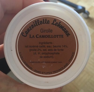 Cancoillotte Lehmann Girolle ingredients label