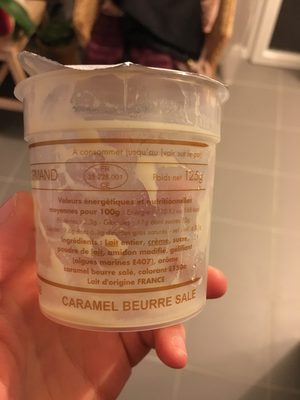 Yaourt caramel beurre salé ingredients label