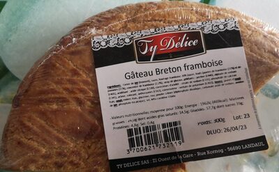 Gâteau breton framboise
