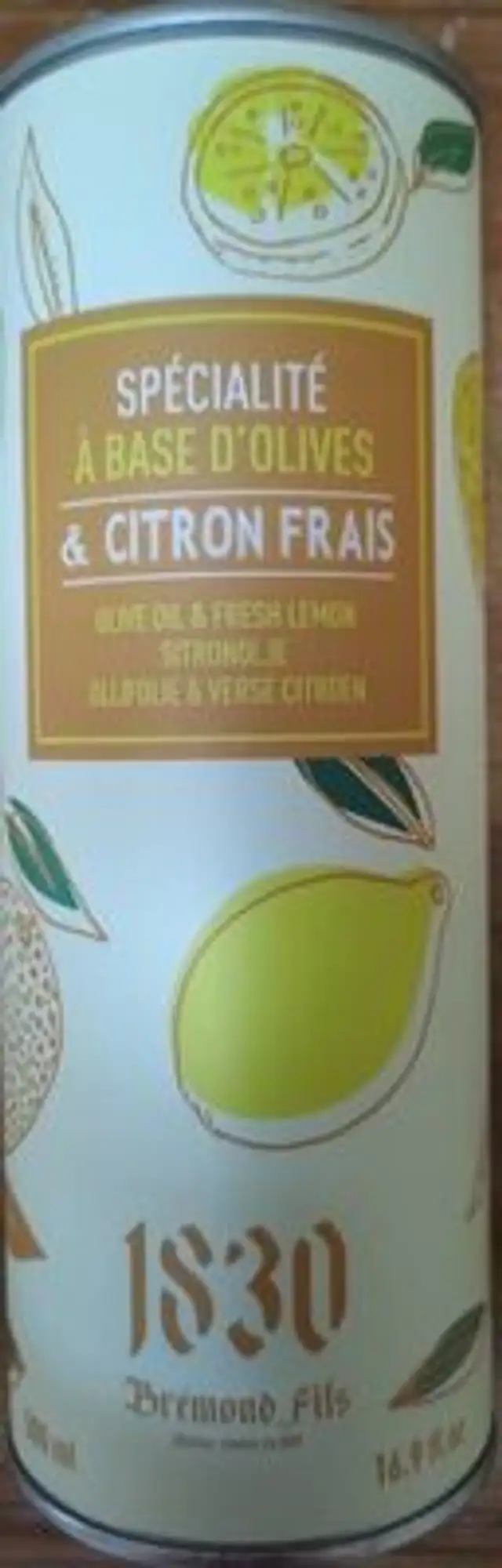 Huile d'olive citron