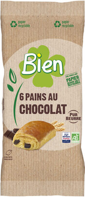 Pain choco bio* x6 270g