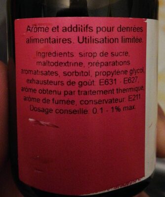 Arôme Morille nutrition facts table