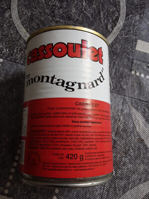 Cassoulet ingredients label