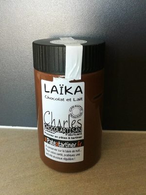 Laïka chocolat et lait front packaging