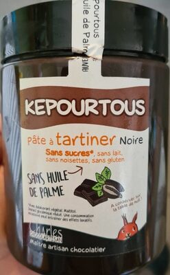 Kepourtous, sans sucres, sans huile de palme front packaging