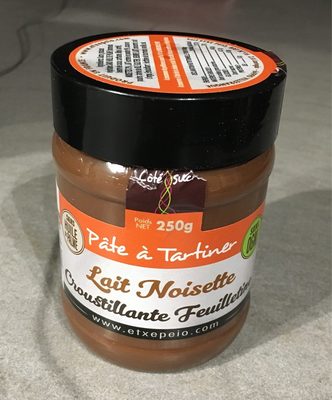 Pate a tartiner lait noisette croustillante feuilletine