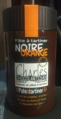 Pâte à tartiner Noire Orange front packaging