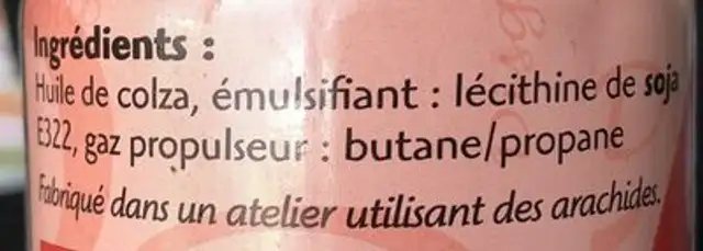 Demoul+ ingredients label
