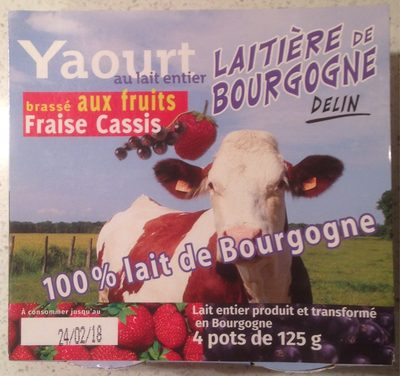 Yaourts brassés fraise cassis