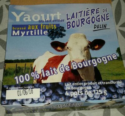 Yaourt brassé aux fruits (myrtille)