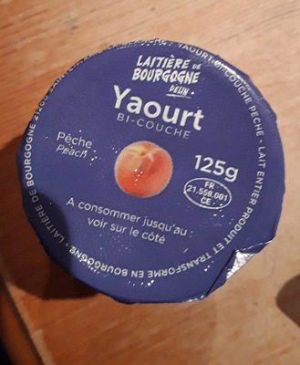 Yaourt bi-couche pêche
