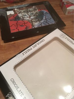 Coffret Puzzle Chat en Chocolat au Lait