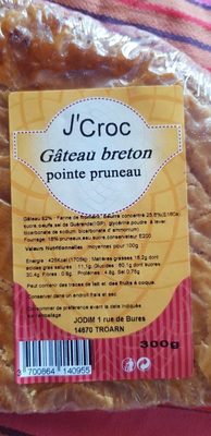 J'Croc - Gâteau Breton Pointe Pruneau
