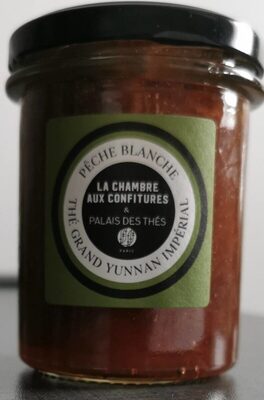 Confiture pêche blanche front packaging