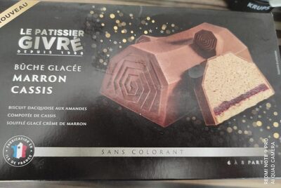 Bûche glacée Marron Cassis