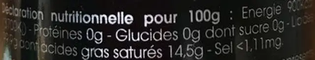 Ail Doux à l'Huile d'Olive Vierge Extra nutrition facts table