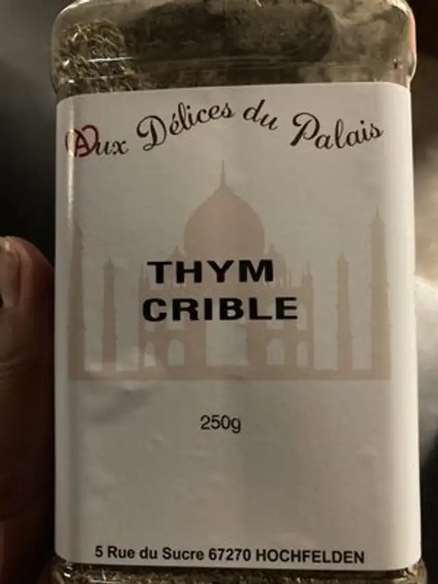 Thym criblee front packaging