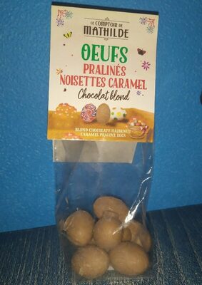 Œufs pralinés noisettes caramel chocolat blond