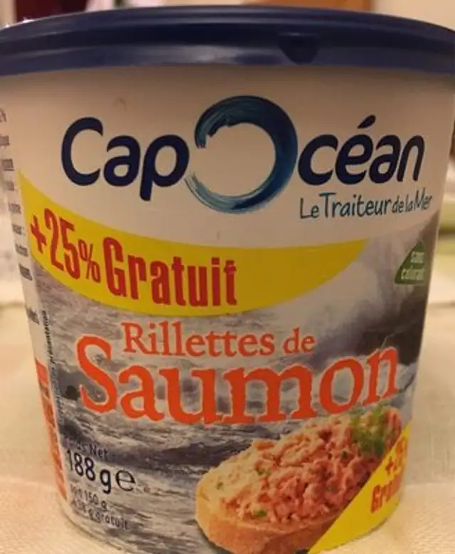 Rillettes de saumon front packaging