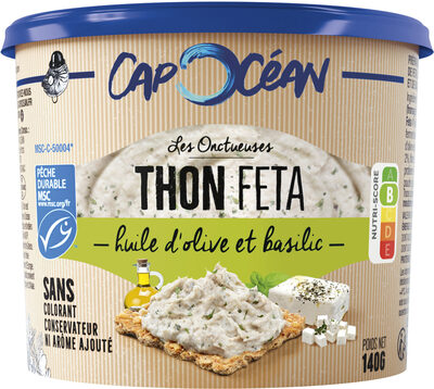 Tartinable thon MSC feta, huile d'olive & basilic - 140g - Frais