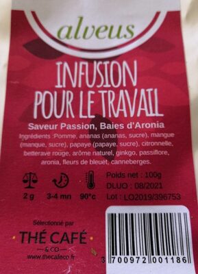 Infusion pour le travail