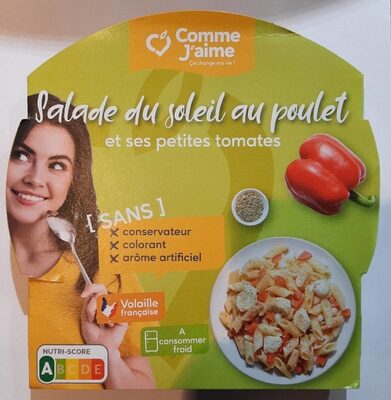 Salade du soleil au poulet et petites tomates front packaging