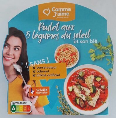 Poulet aux 5 légumes du soleil et son blé