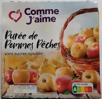 Purée de pommes pêches sans sucre ajouté