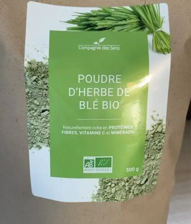 Poudre d’herbe de blé bio