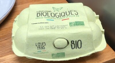 6 oeufs frais biologiques