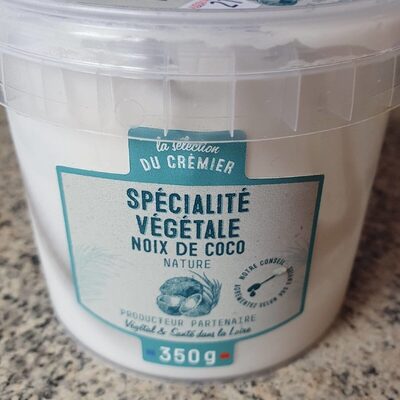 Spécialité végétale noix de coco nature front packaging
