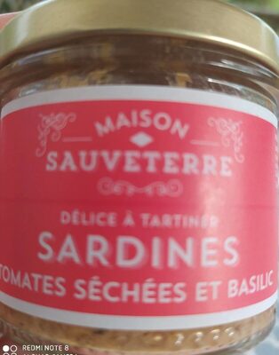 Délice à tartiner Sardines Tomates séchées et basilic front packaging